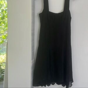 Nanette Lepore Black Sleeveless Square Neck Midi Dress